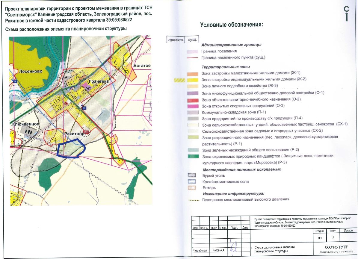 Рассмотрение проекта планировки территории ТСН «Светломорск»